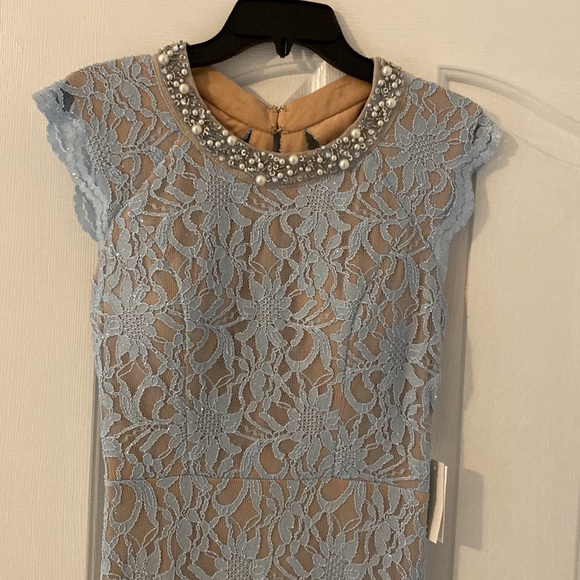 Jodi Kristopher, womens size 7 blue/gray prom dress. - Picture 2 of 4